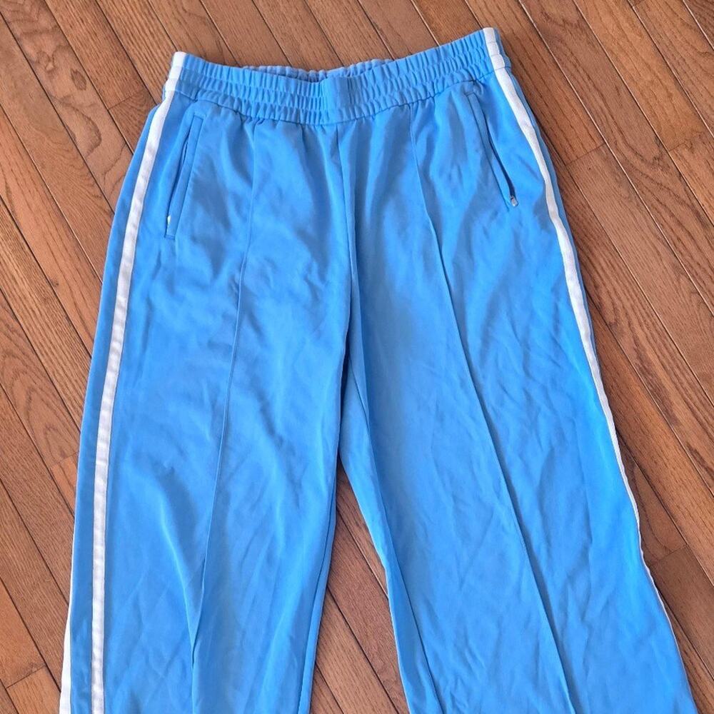 Athleta Tempo Mid Rise Wide Leg Track Pant Blue L - Picture 2 of 7